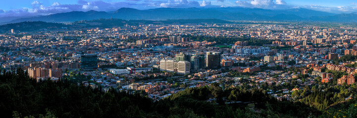 panoramic view of the north of Bogotá from the La Calera viewpoint