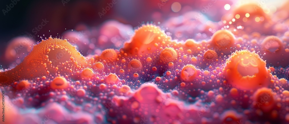 Aufkleber A mesmerizing abstract multicolor visualization in 3D
