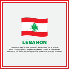 Lebanon Flag Background Design Template. Lebanon Independence Day Banner Social Media Post. Lebanon Banner