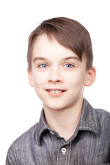 Cheerful Young Boy Smiling