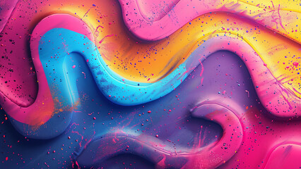 Vibrant Abstract Background: Retro 80's Style Colors and Textures