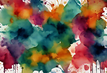 Abstract watercolor art hand paint on white background Watercolor background. stock photo