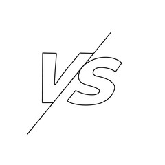 VS Versus,  Battle , fight, competition , headline white background, letter icon logo