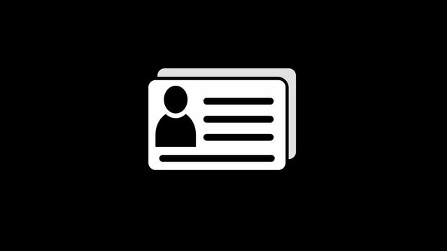 ID Card icon. Identification card outline icon . personal information icon .