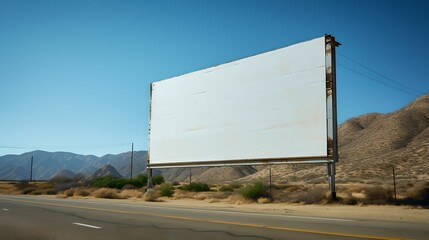 Skyline Billboard on Roadside, Advertising, Highway, Blue Sky, Outdoor