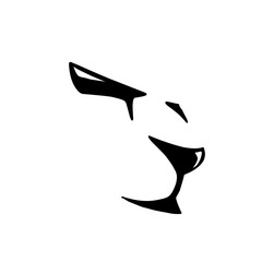 silhouette of lion king face