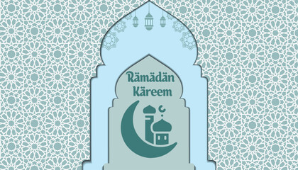 Realistic Eid alfitr Ramadan Kareem Mubarak