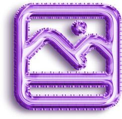 Polaroid Violet Foil Balloon Icon