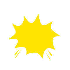 Yellow bursting icon, vector clip art
