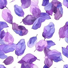 hand-drawn watercolor lavender pattern on cream colored background. ai generated