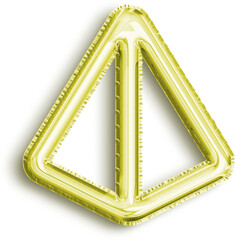 Pyramid Yellow Foil Balloon Icon
