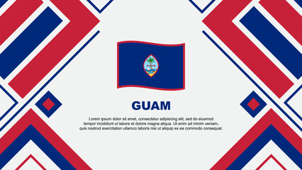 Guam Flag Abstract Background Design Template. Guam Independence Day Banner Wallpaper Vector Illustration. Guam Flag