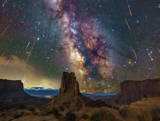 Spectacular display of shooting stars