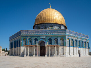 Panoramic view of the Dome of the Rock in Jerusalem