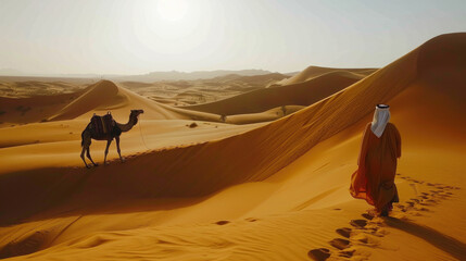 Fototapeta na wymiar Sahara Desert Trek