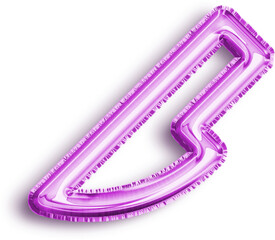 Slice Purple Foil Balloon Icon