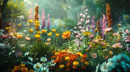 Craft a visually captivating scene that conveys the satisfaction of gardening