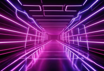 Rollo light 3d background lines glowing abstract render ultraviolet panoramic neon poduim three-dimensional neon abstract geometric background line panorama panoramic ultraviolet wide glowing pink blue © mohamedwafi