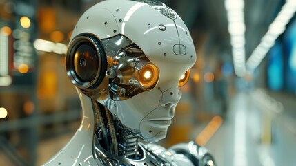 Fototapeta premium A tech startup dedicated to developing humanoid robots for automation in various industries