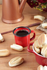 brazilian food,  drink, cookies, cheese, cheese bread, 