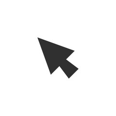 Computer mouse click pointer cursor arrow flat icon
