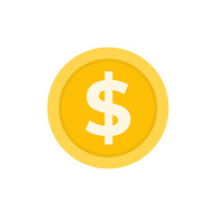 Obraz premium Coins icon with dollar symbol. Money pay, Financial and Business concept.