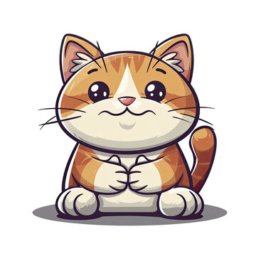 Cat With Thumbs Up, Isolated Transparent Background Images