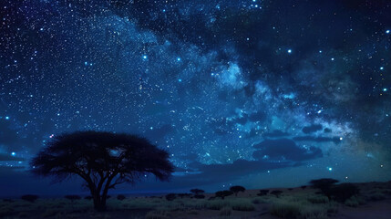 Kalahari Night Sky - obrazy, fototapety, plakaty
