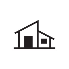 House icon. House symbol for real estate objects and houses black icons isolated on white background