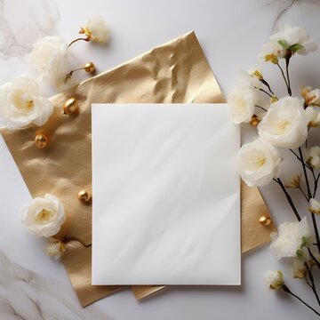 Invitation card,  card with rose