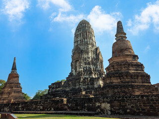 Fototapeta na wymiar Ayutthaya, Thailand at Wat Ratchaburana, historical city of Ayutthaya Thailand