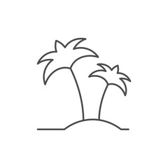 Palm tree line outline icon