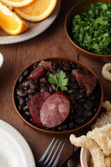 brazilian food, sausage, feijoada, beans