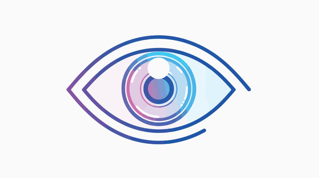 Colored contact lens icon. Outline illustration vector 