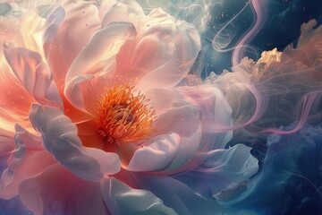 An ethereal blossom that only appears in the presence of true love - obrazy, fototapety, plakaty