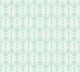 Damask organic leaves seamless pattern. Vector retro style background print. Decorative flower texture. - 758928338