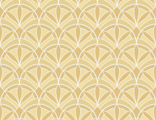 Modern art deco seamless pattern. Trendy abstract texture. Vector geometric background. - 758928345