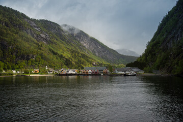 Fototapeta premium Norwegian village in the fjords
