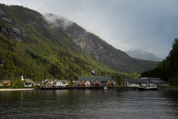 Norwegian village in the fjords