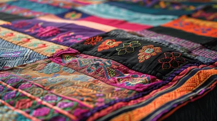 Fotobehang Tujia Hand-Woven Textiles © dasom