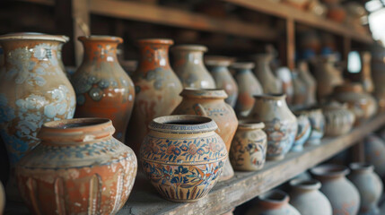 Fototapeta na wymiar Li Traditional Pottery