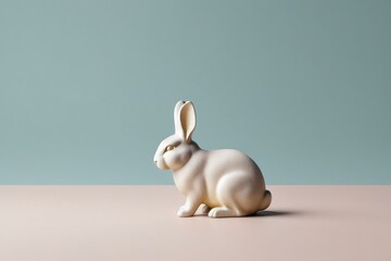 Minimalist White Bunny Figurine
