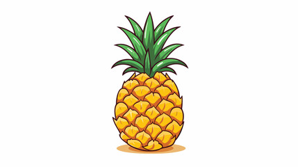 Black pineapple illustration vector on white background