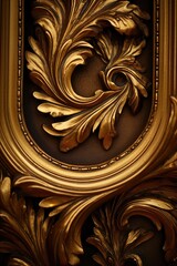 A luxurious gold frame with intricate design. Perfect for adding a touch of elegance to any project