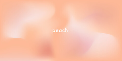Nude gradient. Abstract light peach, pink color vector banner. Blurred light fresh orange gradient background. Pastel pink smooth mesh shapes. Vector soft backdrop