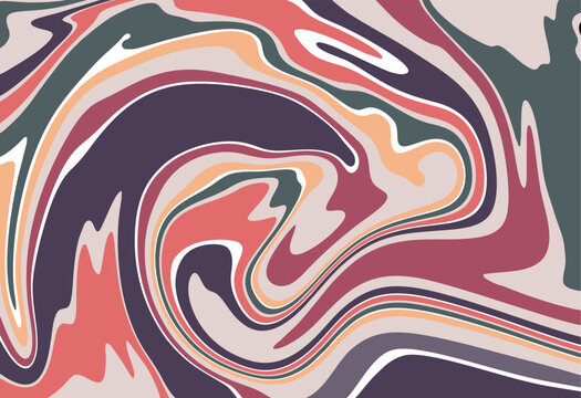 Abstract background. Trendy illustration in retro style. Abstract horizontal background with colorful waves