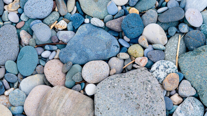pebble beach natural background copy space.
