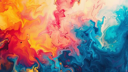 Vibrant colors blend in abstract backdrop pattern 
