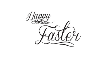 Hand drawn happy Easter calligraphy and brush pen lettering. Vector Illustration design for holiday greeting card and for photo overlays, t-shirt print, flyer, poster design