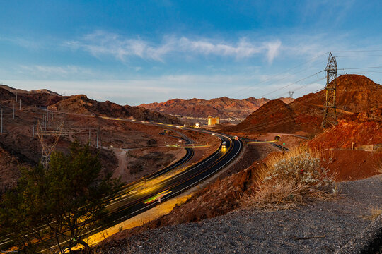 Amanhecer na divisa Nevada - Arizona